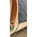 4,0m long Pine Barrel Sauna (Ø 1.97 m) with changing room