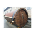 4,8m long Pine Barrel Sauna (Ø 1,97 m) with changing room