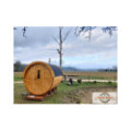 2,4m long Pine Barrel Sauna (Ø 2,27 m)