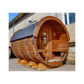 2,4m long Pine Barrel Sauna (Ø 2,27 m)