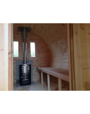 2,4m long Pine Barrel Sauna (Ø 2,27 m)