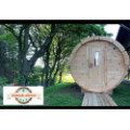 2,4m long Pine Barrel Sauna (Ø 2,27 m)