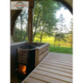 2,4m long Pine Barrel Sauna (Ø 2,27 m)