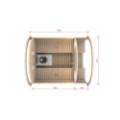 2,4m long Pine Barrel Sauna (Ø 2,27 m)