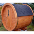 1,7m long Barrel Sauna (Ø 1.97 m) with Electric Heater