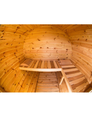 1,7m long Barrel Sauna (Ø 1.97 m) with Electric Heater