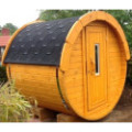 1,7m long Barrel Sauna (Ø 1.97 m) with Electric Heater