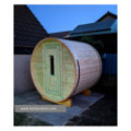 1,7m long Barrel Sauna (Ø 1.97 m) with Electric Heater