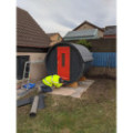 1,7m long Barrel Sauna (Ø 1.97 m) with Electric Heater