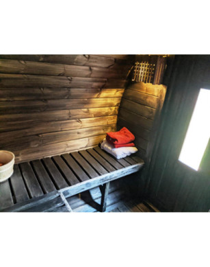 1,7m long Barrel Sauna (Ø 1.97 m) with Electric Heater