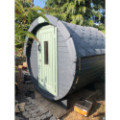 1,7m long Barrel Sauna (Ø 1.97 m) with Electric Heater