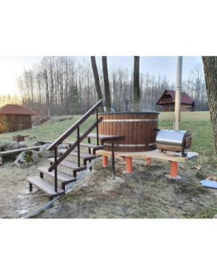 Ø200cm Plastic PP Hottub with outside heater