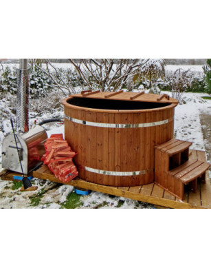 Ø200cm Plastic PP Hottub with outside heater