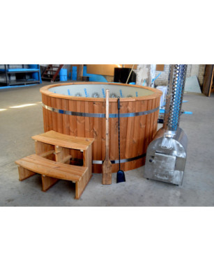 Ø200cm Plastic PP Hottub with outside heater