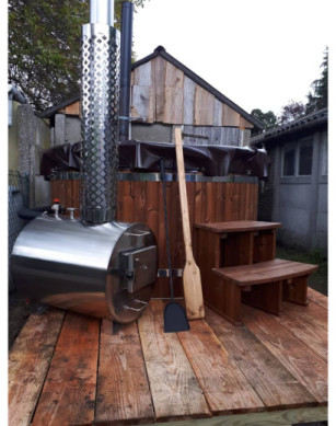 Ø200cm Plastic PP Hottub with outside heater
