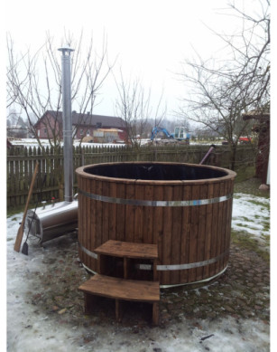 Ø180cm Plastic PP Hot tub with outside heater