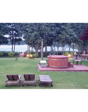 Ø180cm Plastic PP Hot tub with outside heater