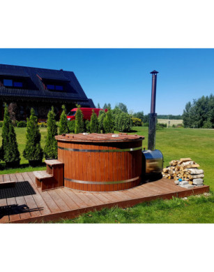 Ø180cm Plastic PP Hot tub with outside heater