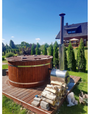 Ø180cm Plastic PP Hot tub with outside heater