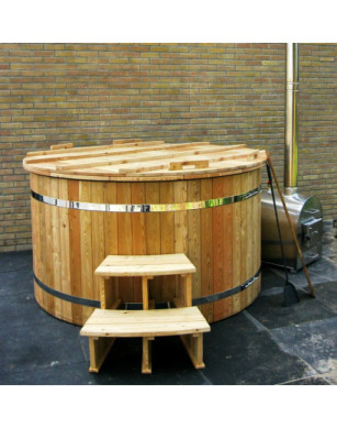Ø180cm Plastic PP Hot tub with outside heater