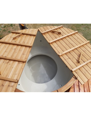 Ø180cm Plastic PP Hot tub with outside heater