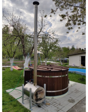 Ø180cm Plastic PP Hot tub with outside heater