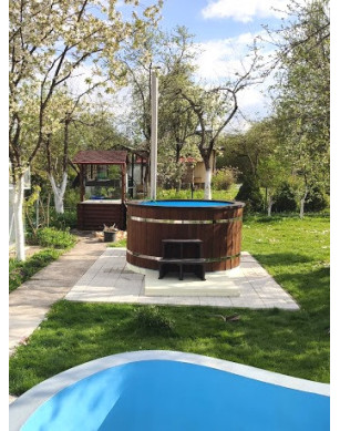 Ø180cm Plastic PP Hot tub with outside heater
