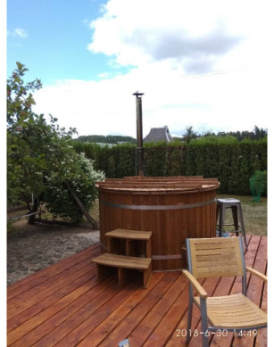Ø180cm Plastic PP Hot tub with outside heater