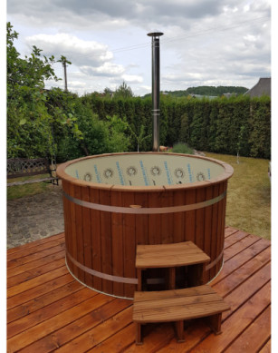 Ø180cm Plastic PP Hot tub with outside heater