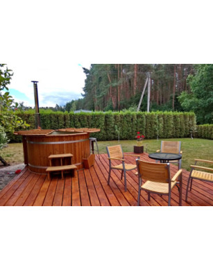 Ø180cm Plastic PP Hot tub with outside heater