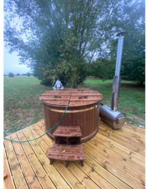 Ø180cm Plastic PP Hot tub with outside heater