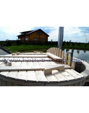Ø160cm Plastic PP Hottub with inside heater