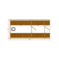4,8m long Pine Barrel Sauna (Ø 2,27 m) with changing room