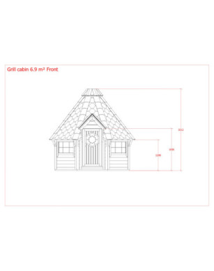 6,9m² BBQ Hut – Grill Cabin