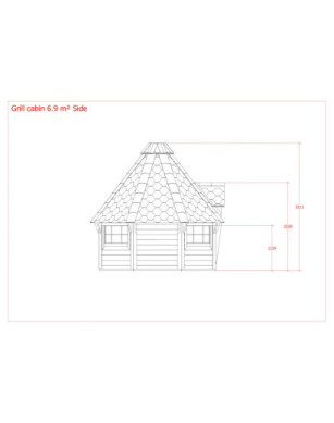 6,9m² BBQ Hut – Grill Cabin