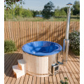 Acrylic hot tub with integrated heater