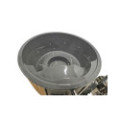 GREY ACRYLIC HOTTUB WITH INTEGRATED WOODEN FIRED HEATER IN STOCK