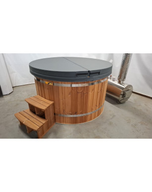 Ø160cm Plastic PP Hottub with outside heater – IN STOCK