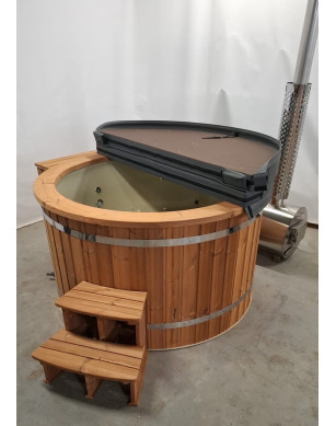 Ø160cm Plastic PP Hottub with outside heater – IN STOCK