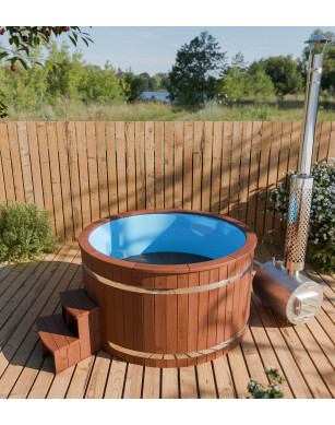 3D configuration: Ø 225cm fiberglass hot tub with integrated heater