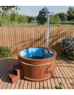 3D configuration: Ø 225cm fiberglass hot tub with integrated heater