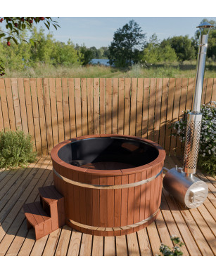 3D configuration: Ø 200cm Deluxe acrylic hot tub with integrated heater