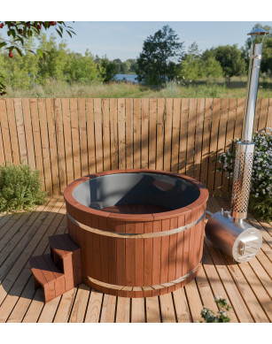 3D configuration: Ø 200cm Deluxe acrylic hot tub with integrated heater