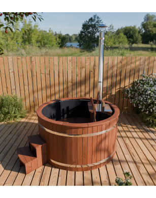 3D configuration: Ø 200cm Deluxe acrylic hot tub with integrated heater