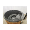 GREY ACRYLIC HOTTUB WITH INTEGRATED WOODEN FIRED HEATER IN STOCK