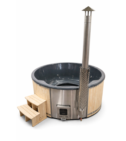 3D configuration: Ø 200cm Deluxe acrylic hot tub with integrated heater