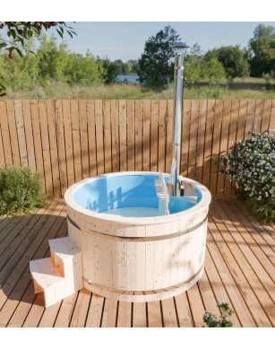3D configuration: Ø 225cm Deluxe Grande acrylic hot tub with integrated heater