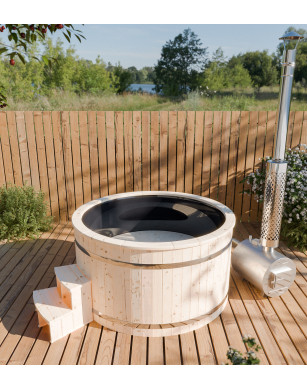 3D configuration: Ø 225cm Deluxe Grande acrylic hot tub with integrated heater