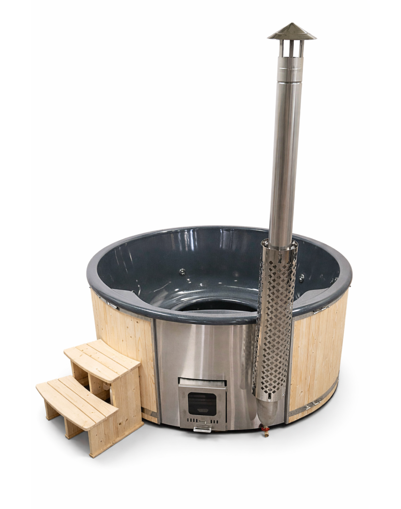 3D configuration: Ø 225cm Deluxe Grande acrylic hot tub with integrated heater