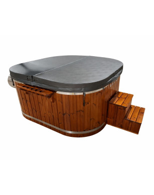 SQUARE GLASS FIBER HOT TUB WITH OUTSIDE HEATER
